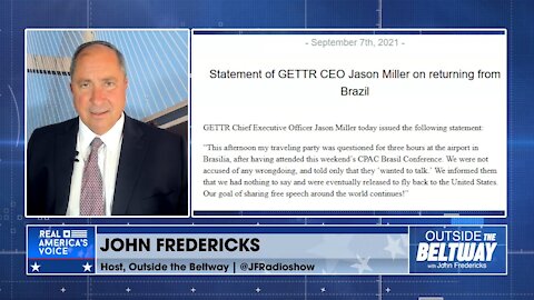 John Fredericks reacts: GETTR CEO Jason Miller detained in Brazil