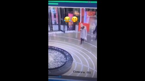 Busy Girl falls On Fountain