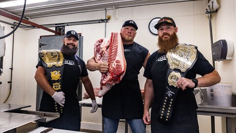 Brock Lesnar Learns How to Butcher a Pig with The Bearded Butchers (Full Uncut Version)