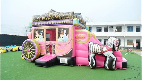 Princess Carriage Castle#slide #bounce #bouncy #castle #inflatablebouncer #inflatable #factory