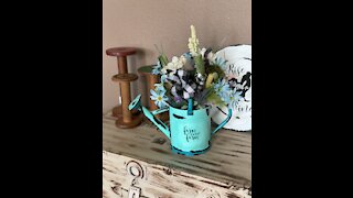 Magnolia Design Co Vintage Faux Enamel Watering Can