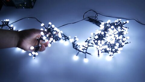 Quntis Christmas String Lights 400 LEDs - 13FT Outdoor Indoor Valentines Cluster Twinkle Lights