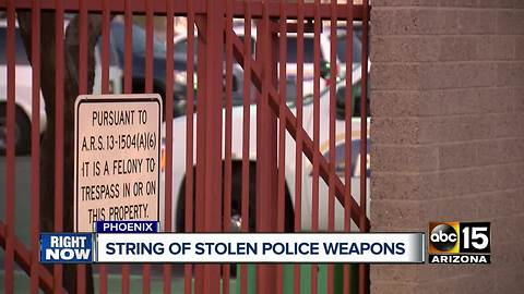 Phoenix police patrol cars burglarized at two substations