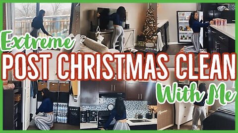*EXTREME* SPEED CLEANING MOTIVATION💃🏻| POST CHRISTMAS ENTIRE APARTMENT CLEAN W/ ME 2021 | ez tingz