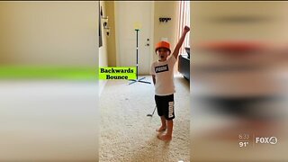 5 year old golfer from Bonita Springs practices trick shots during pandemic