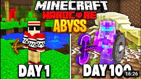 I Survived 100 Days in the Abyss on Minecraft.. Here's What Happened..