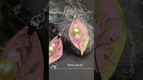 PINK IVY, 2 inch, leather feather earrings