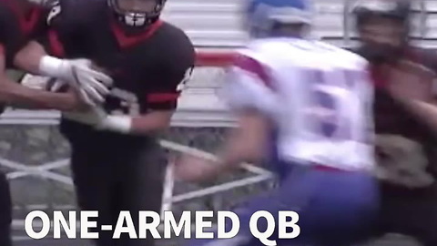 One-Armed QB Excels In His First High School Game