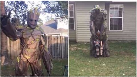 Un père crée un costume de Groot hyper réaliste!