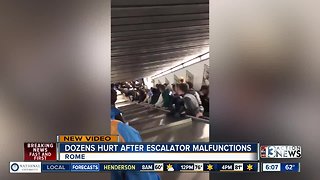 New video of escalator malfunction in Rome