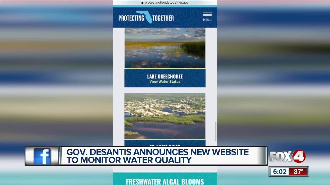 Governor DeSantis creates new water quality website