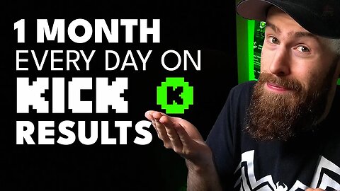 I Streamed EVERY DAY on KICK for A MONTH and THIS is what happened!