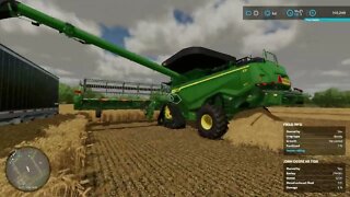 Harvesting Barley at Elmcreek Farm Part 59- FARMING SIMULATOR 22 - Timelapse