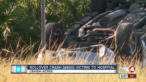 Rollover crash reported in Lehigh Acres Wednesday morning
