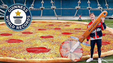 I Made The World's Largest Pizza (132 Feet)