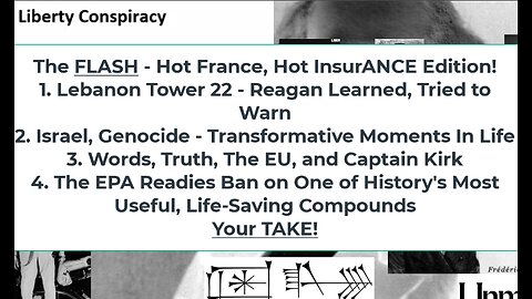 Liberty Conspiracy LIVE 1-29-24! Hot French v Propaganda, Jordan, Gaza, EPA Evil Coming...