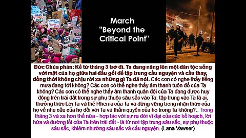 CHÚA PHÁN! ‘HÃY THÚC GIỤC’! TẬP TRUNG! THÁNG 3 VÀ XA HƠN NỮA SẼ CÓ MỘT SỰ HUY ĐỘNG VĨ ĐẠI’.