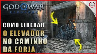 God of war Ragnarok, Como liberar o elevador no caminho da forja | Super dica