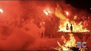 Israeli protesters burn symbolic Passover table outside PM’s house