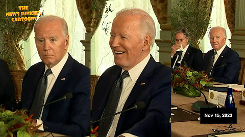 Biden thinks it's funny while watching the press being kicked out, makes a joke about the press to the Chinese dictator...