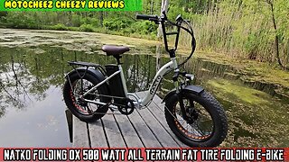 natko folding ox 500 watt all terrain fat tire folding e-bike. build, ride, fix, ride