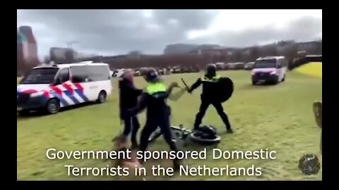 Police In Netherlands Beat Peaceful Protestors Over The Lock Downs.