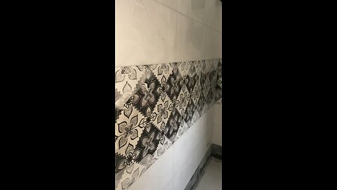 Modern wash room tiles installation