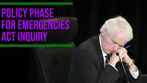 Day 1. Policy Phase for Emergencies Act Nov 28 2022