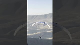 My very first flight on a paraglider.