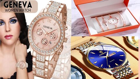 Fashion girl and Men leather exquisite watch gift box 🛍order Now 📦✈️🌎worldwide shipping service