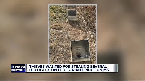 Commerce Township supervisor concerned after thieves steal LED lights around pedestrian bridge
