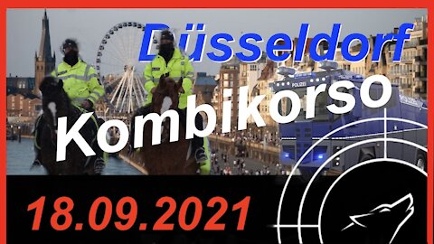 Düsseldorf 18.09.2021: 1. Kombikorso - Fußgänger, Radfahrer und PKWs