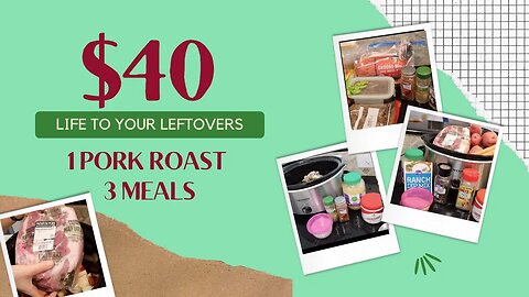 $40 | 3 DINNERS | GIVE LIFE TO YOUR LEFTOVERS