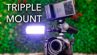 Attach everything you want to your camera, with a tripple mount adapter