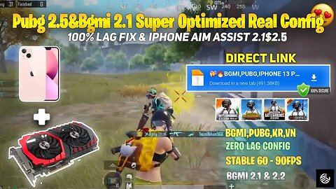 Pubg2.5,Bgmi Lag Fix Config 2.1,🔥Unlock 60 Fps+Super Smooth,Pubg Kr+Gl+Bgmi,New Config Pubg 2.5,2.1