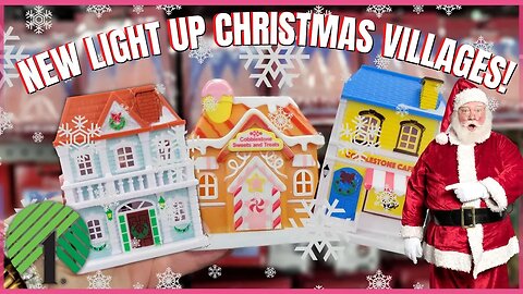 DOLLAR TREE 2022 LIGHT UP CHRISTMAS VILLAGES | PLUS Christmas Gift Wrap | #dollartree