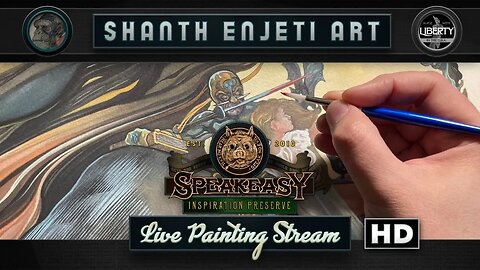 🔴 LIVE! Shanth Enjeti Art’s SPEAKEASY INSPIRATION PRESERVE! Painting Pulp Horror Comics!