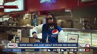 Super Bowl ads cost about $175,000 per second