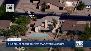 Child pulled from pool in Mesa Thursday