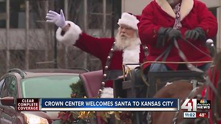 Santa arrives at Crown Center in Kansas City