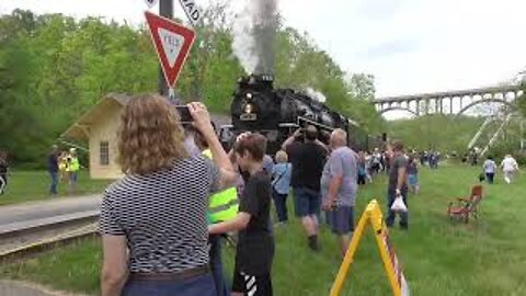 NKP 765 Run-By #1 Going Backwards Steam in the Valley at CVSR in Brecksville Ohio May 21, 2022