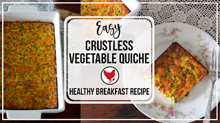 Easy Crustless Veggie Quiche | A Food Life Farm