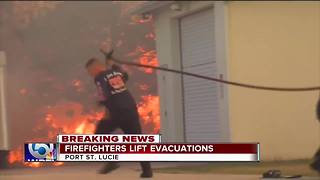 40 homes evacuated after wildfire in Port St. Lucie