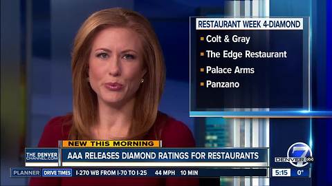 AAA releases Diamond ratings for restaurants