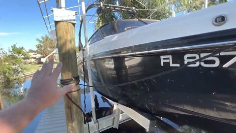 How My Boats Survived Hurricane Ian | Strap Down Process and storm flood video