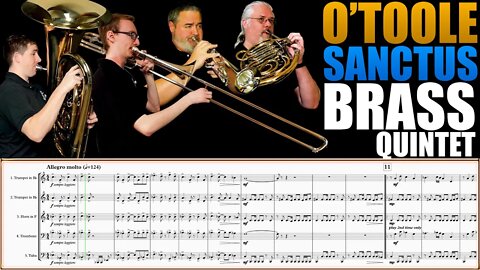 O'Toole "Sanctus" (from Liturgical Suite) BRASS QUINTET Play Along!