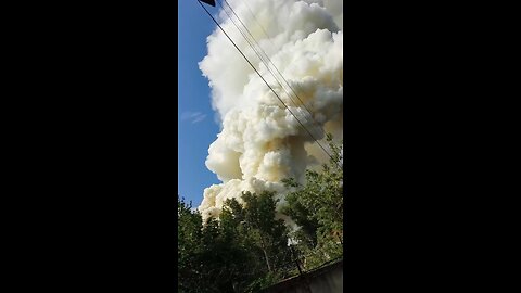 Fire at chemical factory in Moscow Russia