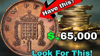 Rare UK One New Penny 1980 Coins / Discover Its Surprising Auction Value! Coins worth money!