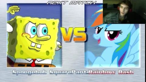 Rainbow Dash From The My Little Pony Series VS SpongeBob SquarePants In An Epic Battle In MUGEN