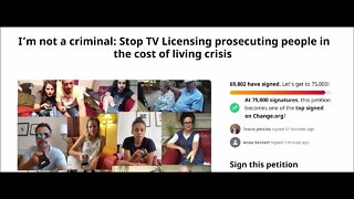 Petition: I’m not a criminal: Stop TV Licensing prosecuting people in the cost of living crisis